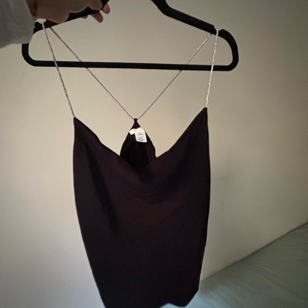 H&M Black Spaghetti Strap Blouse
